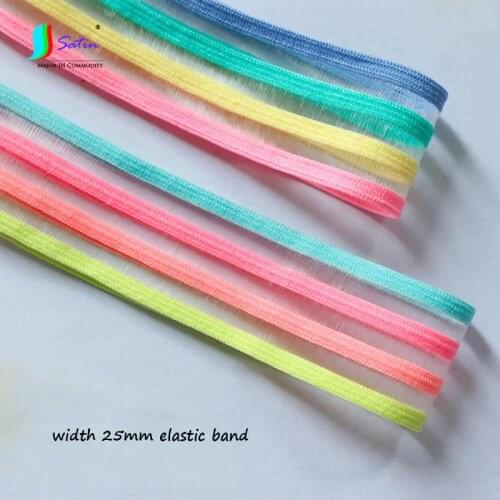 Rainbow Elastic Band Pants Waist Decoration Belt Handmade Material Macaroon Gradient Bright Color Soft Stripe Elastic Band 10M