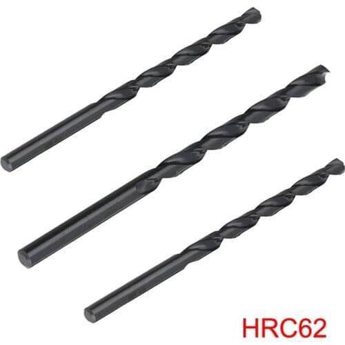 4.5mm 4.8mm 5mm OD 250mm 300mm Length HRC62 Rolling High Speed Steel HSS Black Nitrogenization Straight Shank Twist Drill Bit
