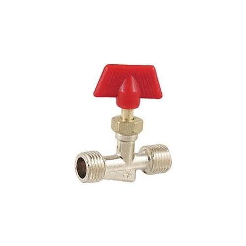 Screw Type Red Handle 1/2" to 1/2" Thread End Gas Valve