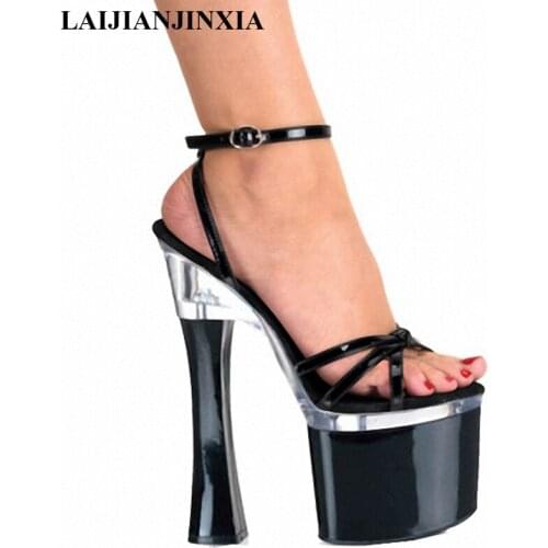 LAIJIANJINXIA Fashion temperament 18 cm high heels shoes during leisure womens shoes Platform sandals