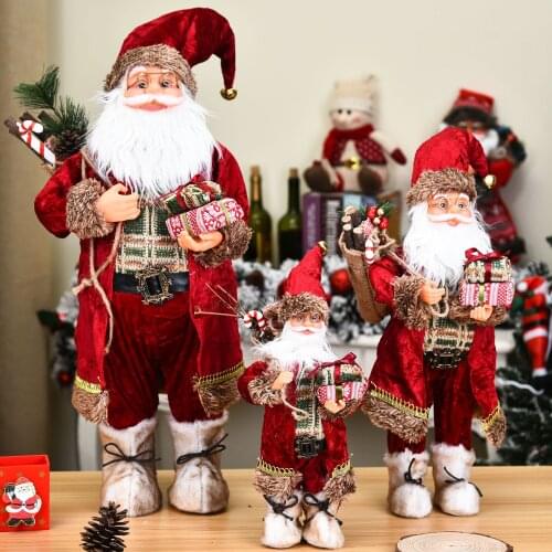 60cm Christmas Decorations Big Santa Claus Doll Children Xmas New Year Gift Christmas Tree Decor Wedding Party Supplies