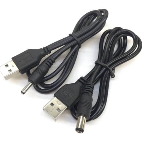 D5 Universal USB to DC 3.5mm Charger Adapter Cable Strong Light Flashlight Headlight Torch Charging Cable 18650 Special Wire