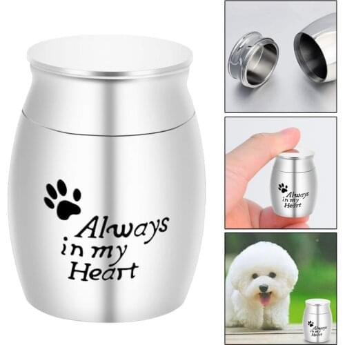 Pet Cremation Urns Stainless Steel Ash Memorial Container Dog Cat Perfect Restin