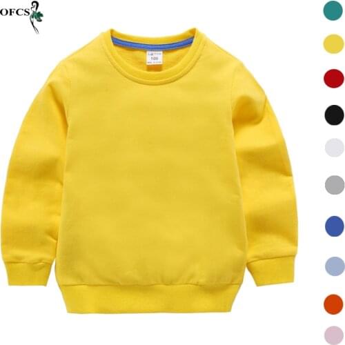 Spring Childrens Coats T-shirts Boy Girls Long Sleeve Cotton jacket Outerwear Solid Color Toddler Soft Basic Clothing Tops 2-12