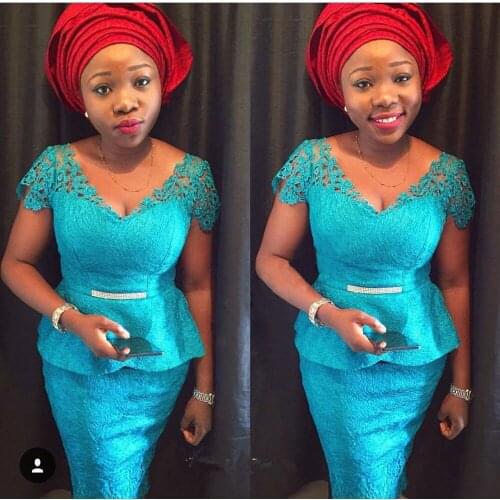 High Quality African Guipure Cord Lace Fabric ,Teal Color Nigeria Soluble Water Lace For Dress Wedding 5yd/lot M1045