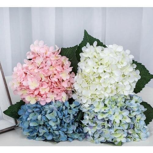 Zerolife 11 Forks Hydrangea Bouquet Artificial Flowers Room Home Decor DIY Wedding Flower Arrangement Party Supplies Photo Props