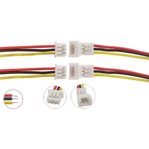20 Pair Micro JST 1.25 3-Pin Male and Female Connector plug with Wires Cables
