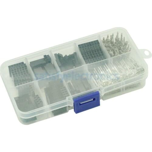 310pcs/Set 2.54mm Male Female Jumper Wire Pin Header Connector Housing Kit Female Male Crimp Pins Electronics Set