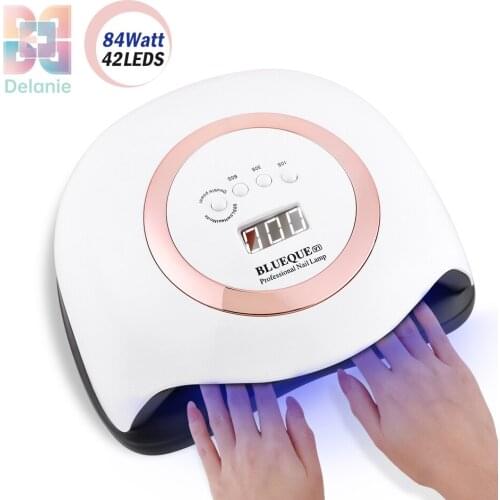 168W Nail Lamp UV LED Lamp For Curing UV Gel Varnish Nail Tools With Sensor LCD Display Professional Manicure Nail Salon Lamp