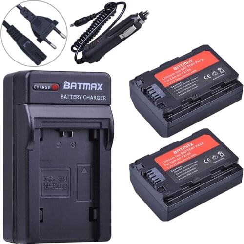 2pc 2280mAh NP-FZ100 NP FZ100 Camera Battery +Car Charger+EU plug for Sony Alpha9,Sony A9,Sony Alpha9R,Sony A9R Cameras