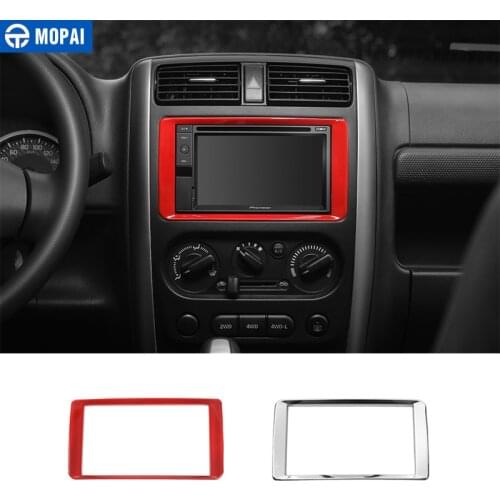 MOPAI ABS Car GPS DVD Dashboard Panel Navigation Decoration Frame Cover Stickers for Suzuki Jimny 2011 Up Car Accessories