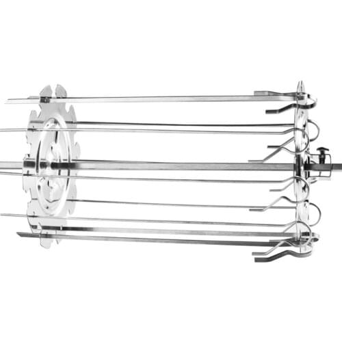 BBQ Grill Cage, Steel Metal Rotisserie Skewers Needle Cage Oven Kebab Maker Gril Dropshipping