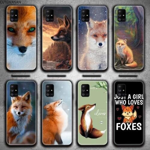 Animal cute fox Phone Case For Samsung Galaxy A52 A21S A02S A12 A31 A81 A10 A30 A40 A50 A70 A80 A71 A51 5G