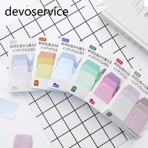 Color Gradient Notebook Index Memo Pad Kawaii Self-Adhesive Sticky Notes Paper Planner Stickers Bookmark Message Notepad