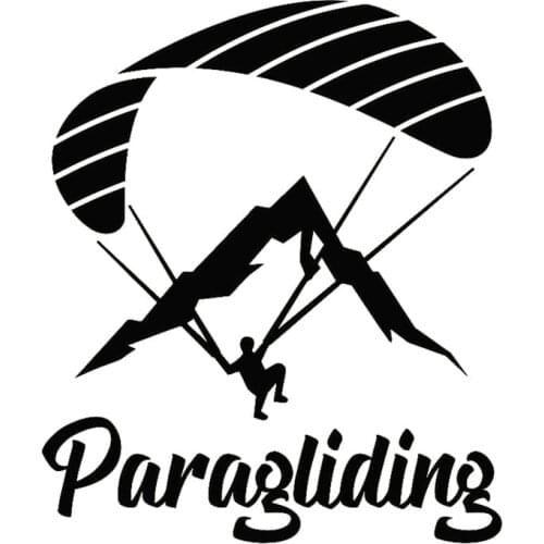 Dawasaru Paragliding Extreme Sport Car Sticker Personalized Decal Truck Motorcycle Auto Accessories Decoration PVC,17cm*14cm