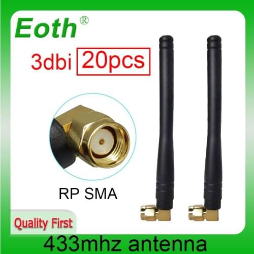 20pcs/lot Wholesale 433Mhz Antenna 3dbi GSM RP-SMA Connector antena 433 mhz directional waterproof antenne Wireless Repeater