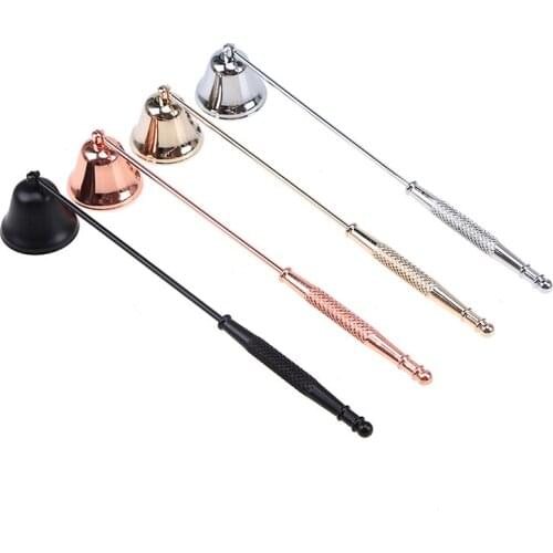 1pc Vintage Candle Wick Snuffer Accessories Candle Cover Tool Bell Shape Long Handle Safety Extinguisher Home Decoration