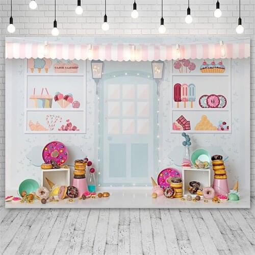 Avezano Backdrop Birthday Baby Shower Candy Shop Newborn Children Photography Background Photo Studio Photozone Photocall Decor