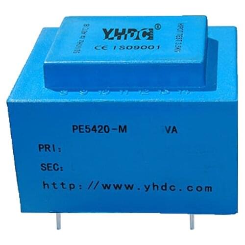 YHDC PE5420-M Power 15VA Input 220V Output 2*15V Encapsulated transformer PCB Welding isolation transformer