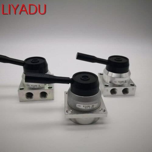 K34R6-8 K34R6-8D K34R6-8L RC1/4 BSP 4 way 3 position Pneumatic air hand control valve accessories next to the bottom of the gas