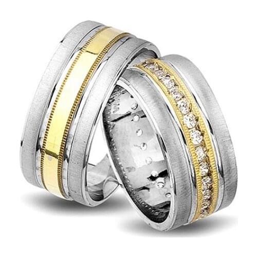 Couple Wedding Ring Sterling Silver 925 Woman And Man Luxury Jewelry Bands Engagement Anniversary Anatolian Civilization Models