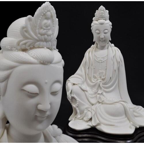 Collection of 11 inch with sitting Guanyin Guanyin ornaments like pottery figures for high-grade art statues