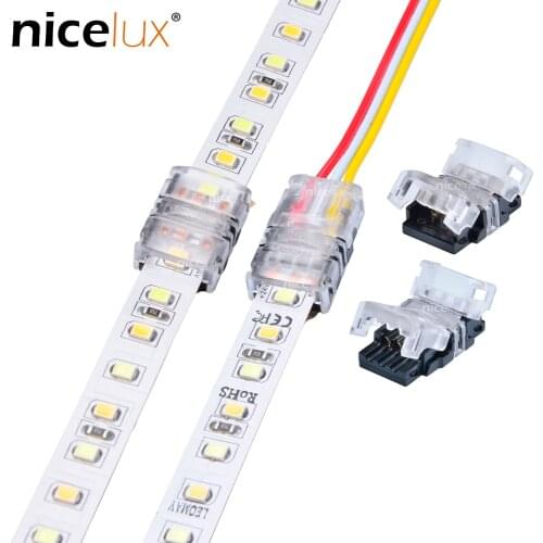 10pcs 2/3/4/5/6pin RGBW LED Strip Connector for Single RGB RGBW 3528 5050 WS2812B LED Strip to Wire Strip Connection Terminal