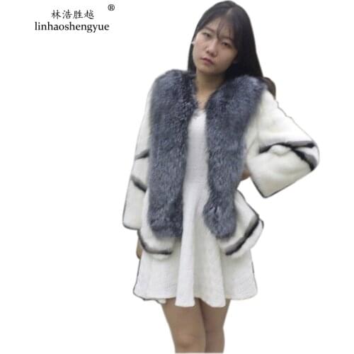 Linhaoshengyue Black Fur Coats