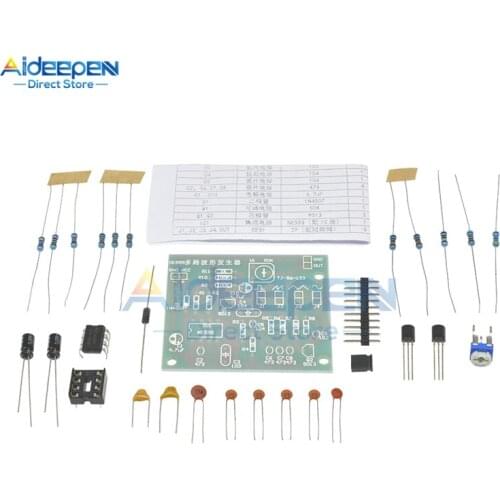 1 Set NE555 Multi-Channel Waveform Generator DIY Kits Sine Triangle Square Wave Suite Module Electronic Training Kit