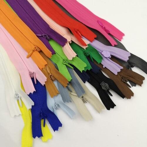 30pcs 3# 27cm 35cm 40cm 50cm 60cm Nvisible Zipper Closed End Nylon Coil Zippers Tailor DIY Handmade Accessory Sewing Craft Bag