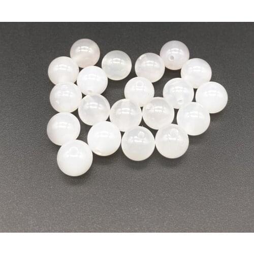 Bulk Wholesale Natural Beads Stone White Agates Beads for Jewelry Making Accessories 8mm Necklace Bracelet DIY
