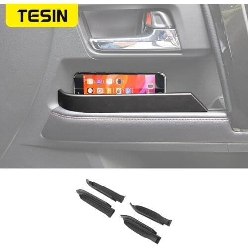 TESIN ABS Car Door Armrest Grab Handle Storage Box Organizer Tray Stowing Tidying Interior Accessories for Toyota 4Runner 2010