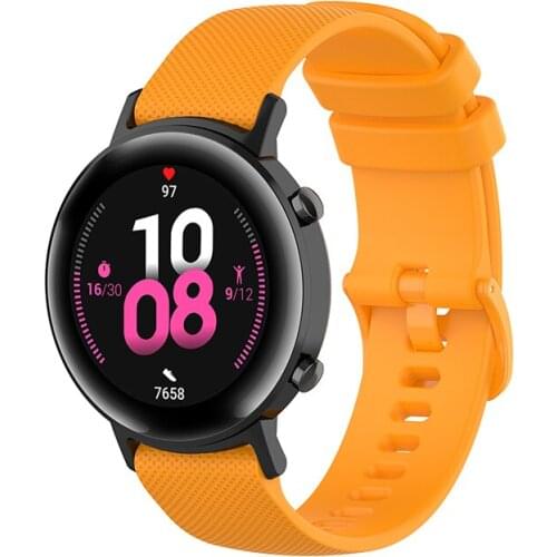 20mm Silicone Smart Watch Strap For Samsung Galaxy Watch 42mm Gear Sport Adjustable Length Sport Strap For Garmin Forerunner 645