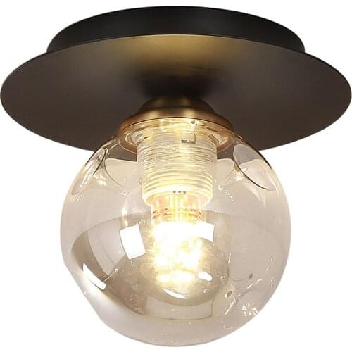 Small Size Clear Glass Ceiling Light Modern Porch hallway balcony Ceiling lamp Free Shipping Smart Aluminum base Ceiling Fixture
