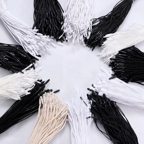 1000pc Plastic Clothing Tag Rope White/Black Wax Line Hang Tag String For Garment Bag Tags Cards IY Clothing Accessories
