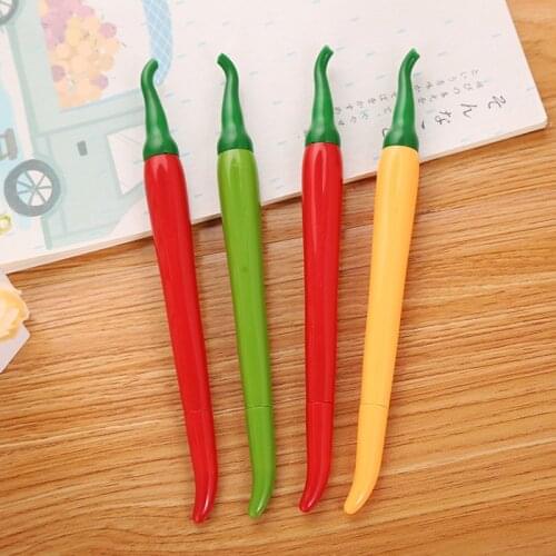 1 Piece Lytwtws Cute Cartoon Kawaii Chili Paprika Vegetables Pen Creative School Office Gel Pens Gift Supplies Stationery