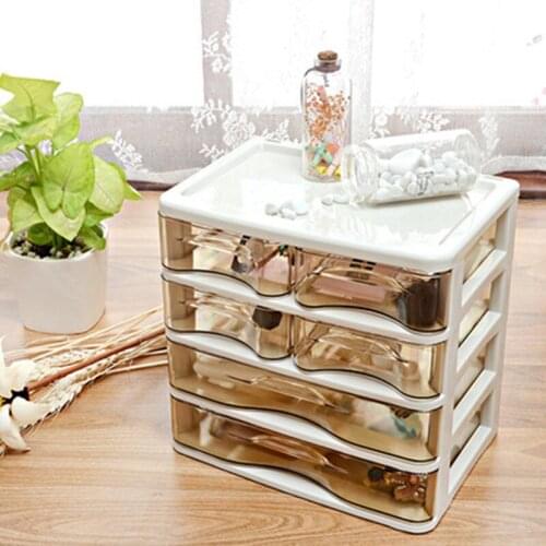2018 Fashion Multi-layer Bathroom Cosmetic Storage Box Drawer TypeDesktop Cosmetics Jewelry Splitter Cosmetic Storage Organizer