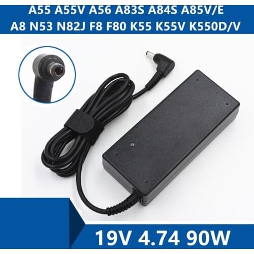 Laptop AC Adapter DC Charger Connector Port Cable For ASUS A55 A55V A56 A83S A84S A85V/E A8 N53 N82J F8 F80 K55 K55V K550D/V