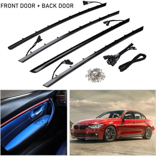 4x Light Bars Car Ambient Light LED Interior Panel Door Atmosphere Decor Black For BMW 3 F30/F31/F34