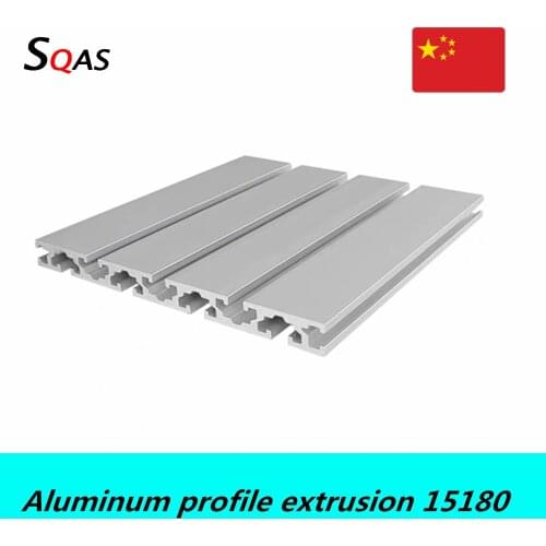 Free shipping via UPS/Fedex/TNT/DHL Aluminum profile extrusion 15180 500mm-1500mm silver china Standard 15mmx180mm for CNC