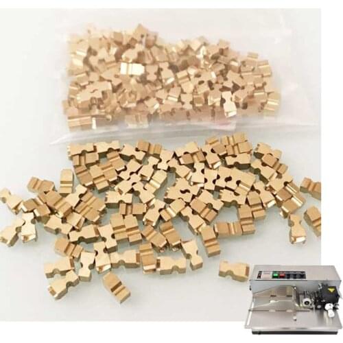 Bronze letters for MY380 coding machine(0-9 each one 6pcs,EXPLOTMFG each one 2pcs, symbols 6pcs)