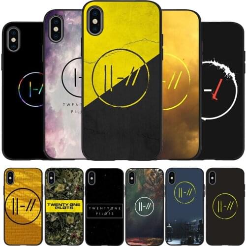 Twenty One Pilots 21 black Silicone Phone Case For iPhone 12 XR XS Max 5 5S SE 2020 6 6S PLUS 7 8 X 11Pro Max 11 Cover