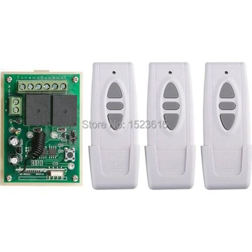 DC12V 1CH 10A RF Wireless Remote Control Switch System teleswitch 3 transmitter & 1 receiver relay Receiver Smart Home Switch