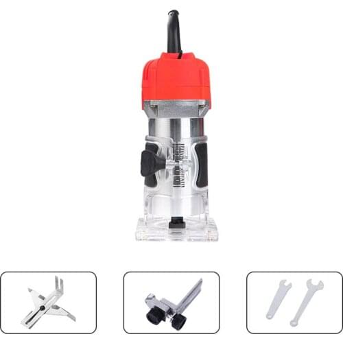 Plug AU/US/EU/600W Electric Laminate Edge Trimmer Mini Wood Router 6.35mm Collet Carving Machine Woodworking Power Tools