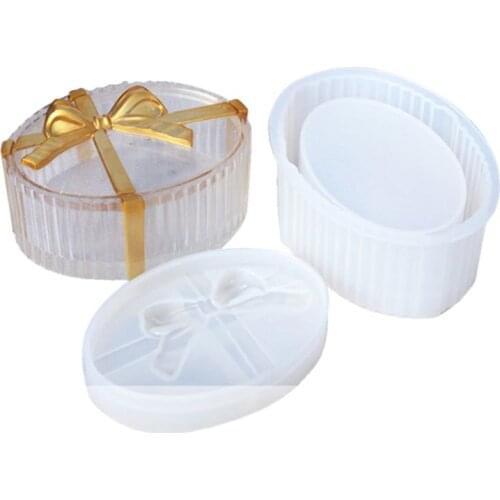 Silicone Resin Mold Jewelry Storage Trinket Box Mold Hexagon Round Square Mold 53CB