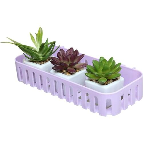 Hot Bathroom Kitchen Adhesive Wall Mounted Storage Rack Drain Basket Shelf Organizer