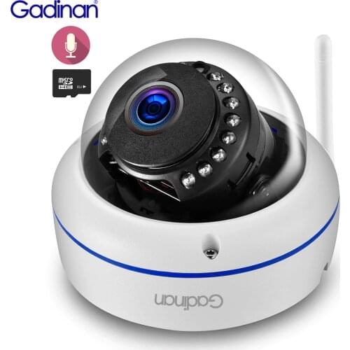 Gadinan H.265 5MP WiFi Camera Metal Dome Mini Wireless Security Audio Onvif Outdoor Waterproof 1080P IP Camera With SD Card Slot