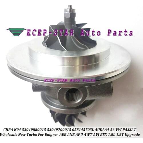 Turbo cartridge core chra K04 53049700015 53049880015 058145705 058145705HP for AUDI UPGRADE A4 A6 For VW Passat 1.8-5V 96-07
