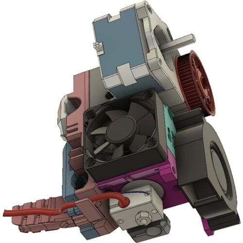 Blurolls Prusa i3 MK3S BNBSX Short Ears Extruder kit with Moons extruder motor, screws bunny extruder