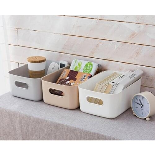 Sundry Storage Basket Box Student Desktop Snack Plastic Cosmetic Household Kitchen Sorting Makeup Home Ins Tity Bathroom 3 SIZES